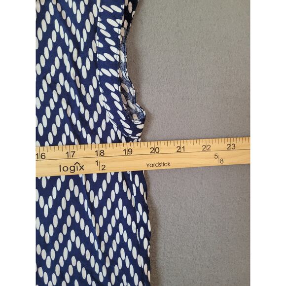 St Johns Bay Chevron Tassel Tie Blouse Boho High Low Hem Medium - Picture 5 of 7